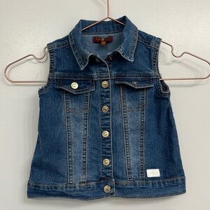 7 For Mankind kids jean jacket vest. Size 24 months.